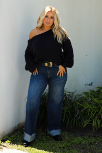 Think About It Sweater: Navy
