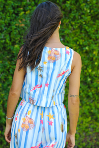Sandy Beach Set: Blue/White/Multi