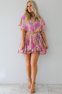 Floral Darling Dress: Pink/Multi