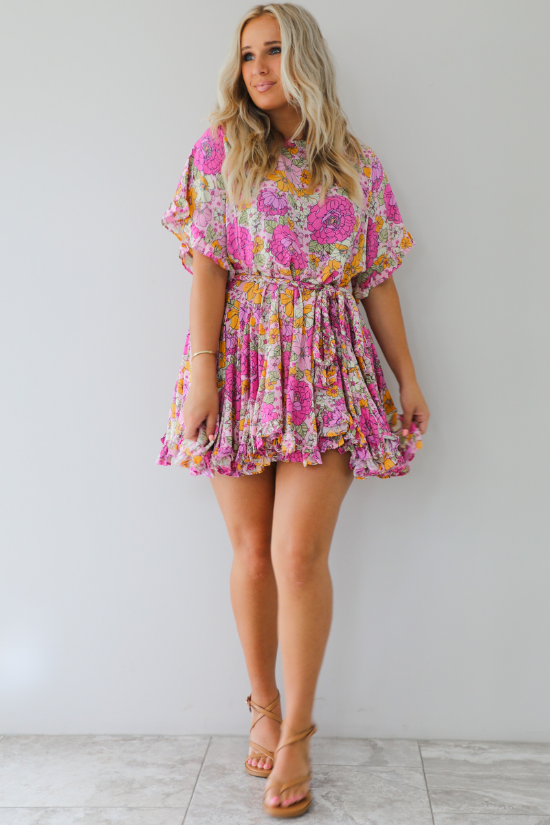 Floral Darling Dress: Pink/Multi