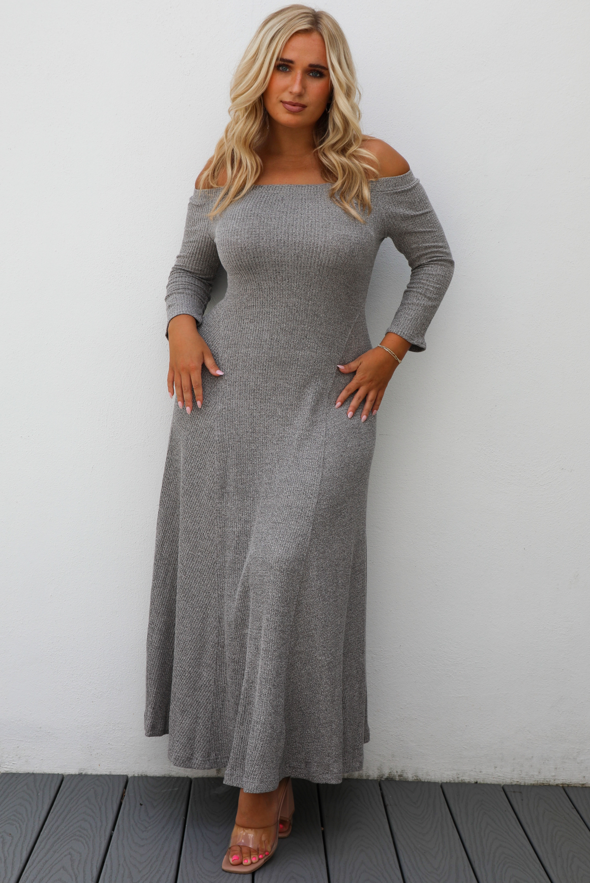 Ready For Fall Maxi Dress: Grey