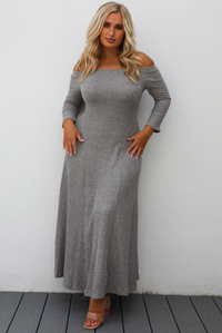 Ready For Fall Maxi Dress: Grey