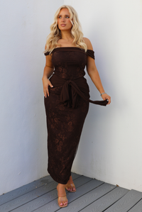 Next Event Maxi Dress: Chocolate