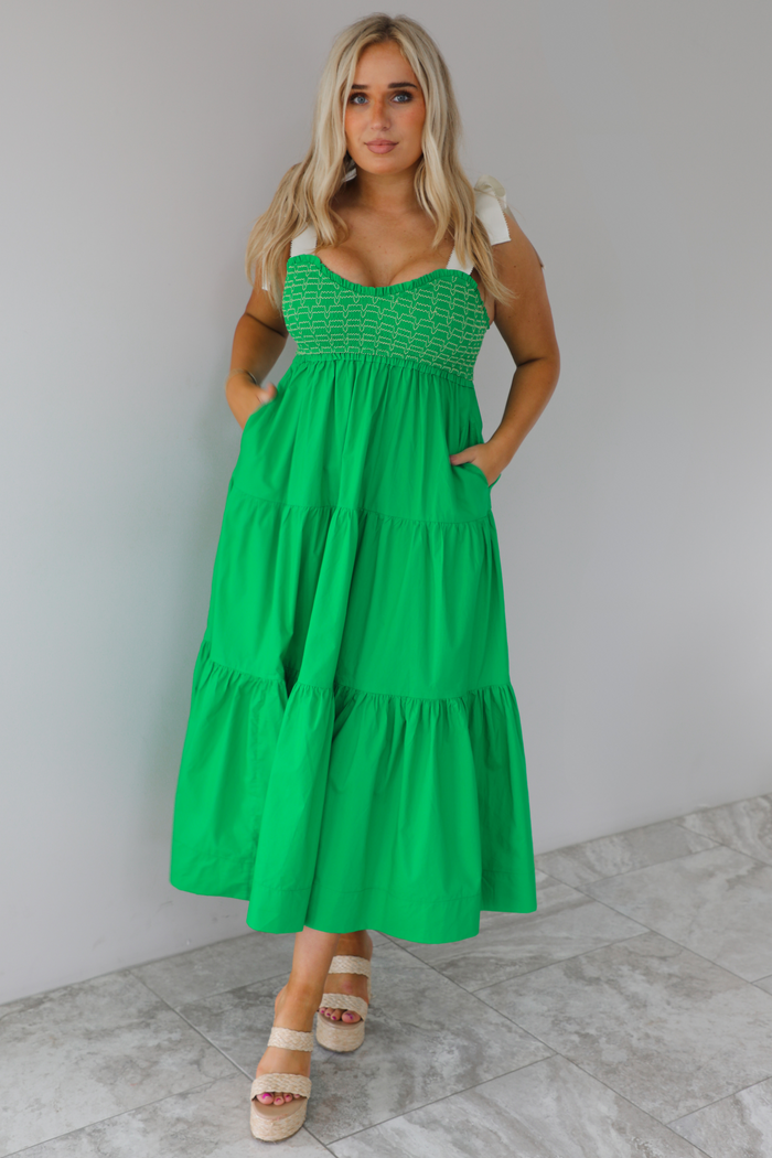 PRE-ORDER: Saint Simons Island Summer Dress: Green