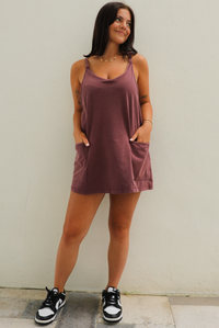 PRE-ORDER: Talk To You Athleisure Dress: Maroon