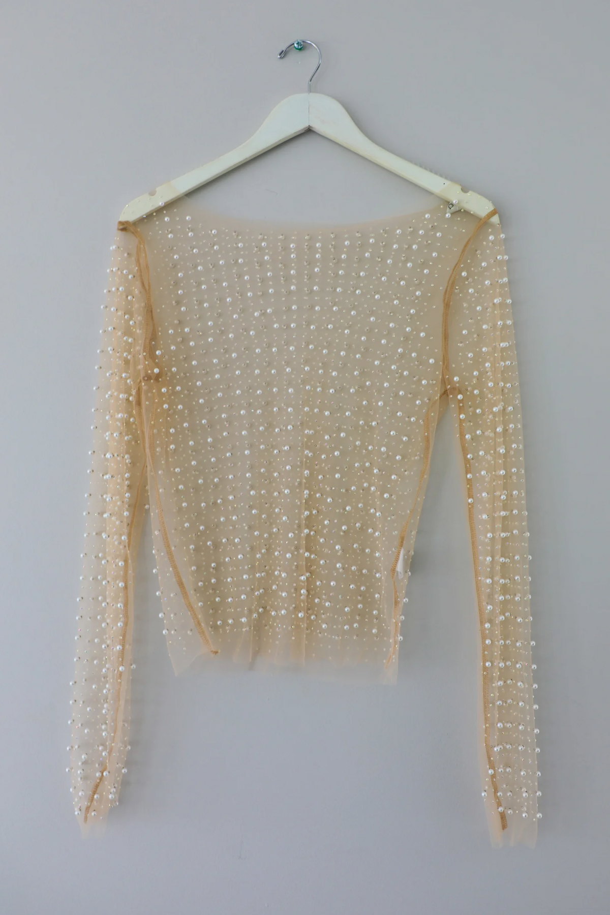 PRE-ORDER: Covered In Pearls Top: Cream/Pearl
