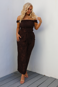 Next Event Maxi Dress: Chocolate