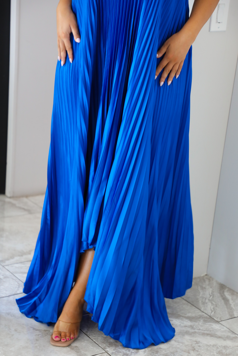 Midnight Dancing Maxi Dress: Royal Blue
