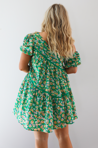 Spread Your Wings Dress: Green/Multi