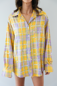 Something Extra Flannel: Yellow/Multi