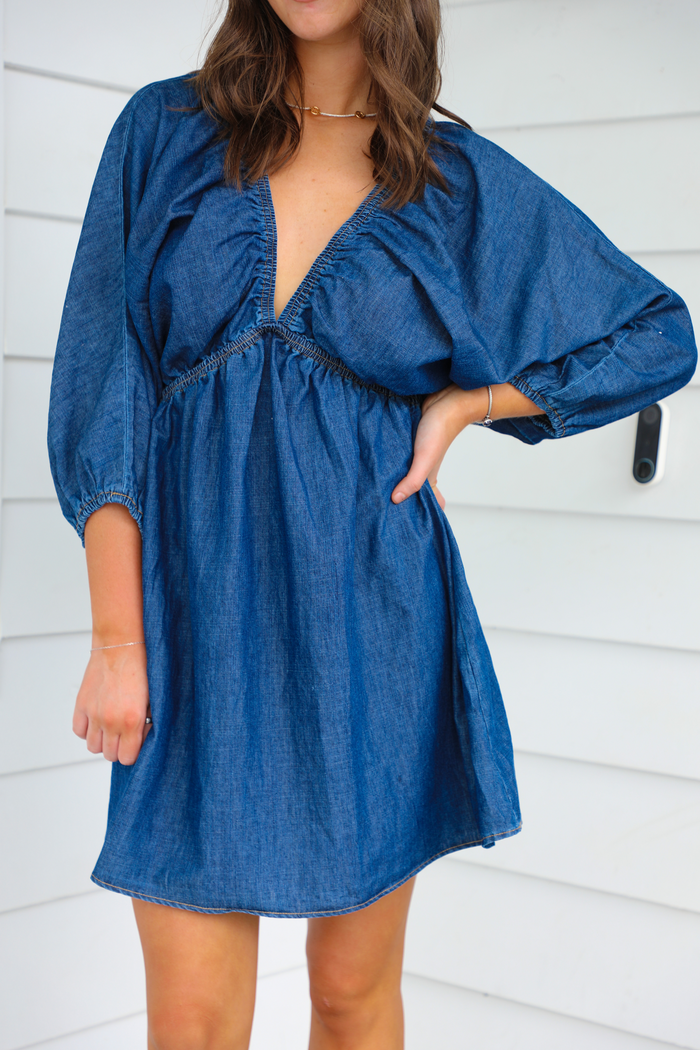 Dare To Be Different Dress: Denim