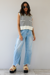 PRE-ORDER: Rewear Sweater Vest: Ivory/Black