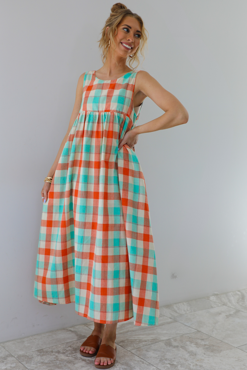 Mississippi Maxi Dress: Turquoise/Multi