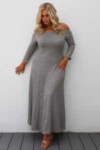 Ready For Fall Maxi Dress: Grey