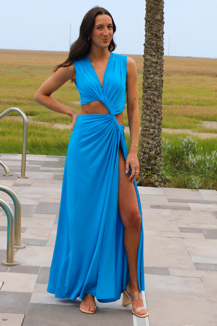 Ready For Vacay Maxi Dress: Turquoise