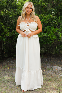 Thinking Of You Maxi Dress: Sand