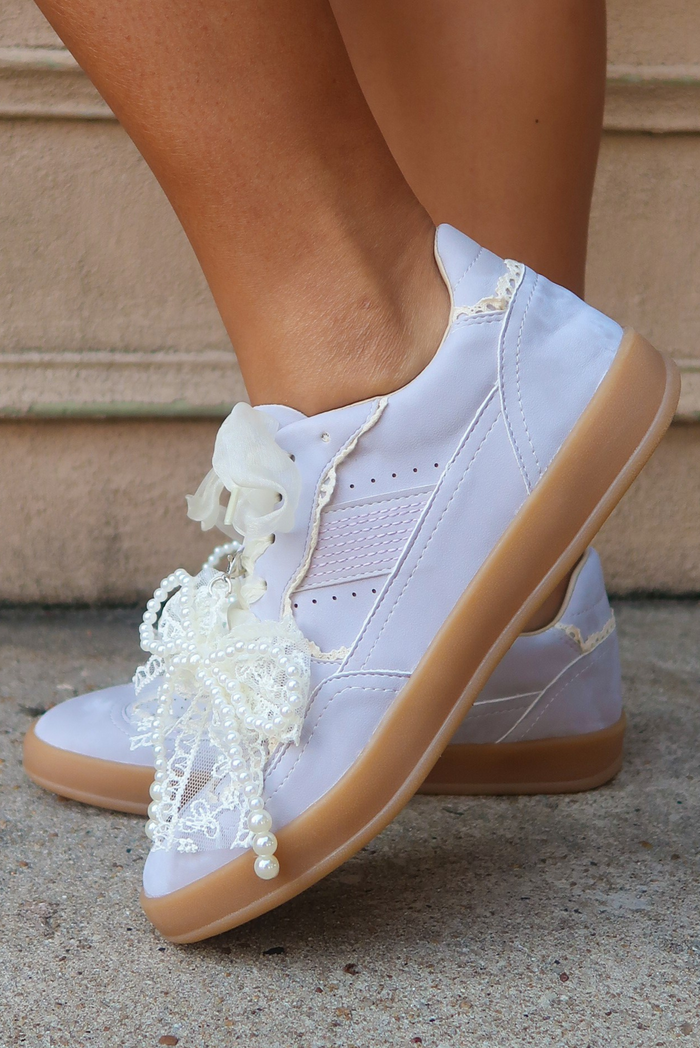 Add A Bow Sneakers: Lavender