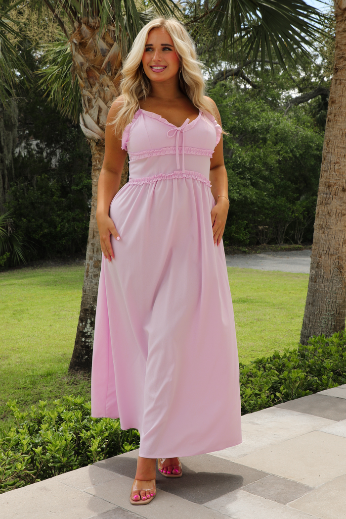 Take Me Back Maxi Dress: Lilac