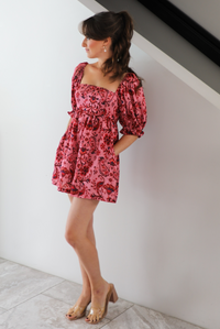 Your Guess Romper: Pink/Multi