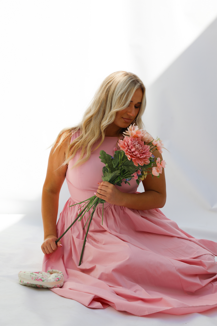 Sunday Brunch Maxi Dress: Pink