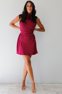 Dished Out Dress: Burgundy