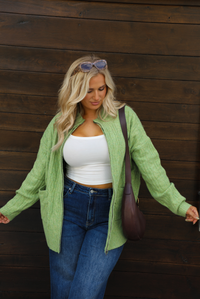 Everything You Need Cardigan: Green