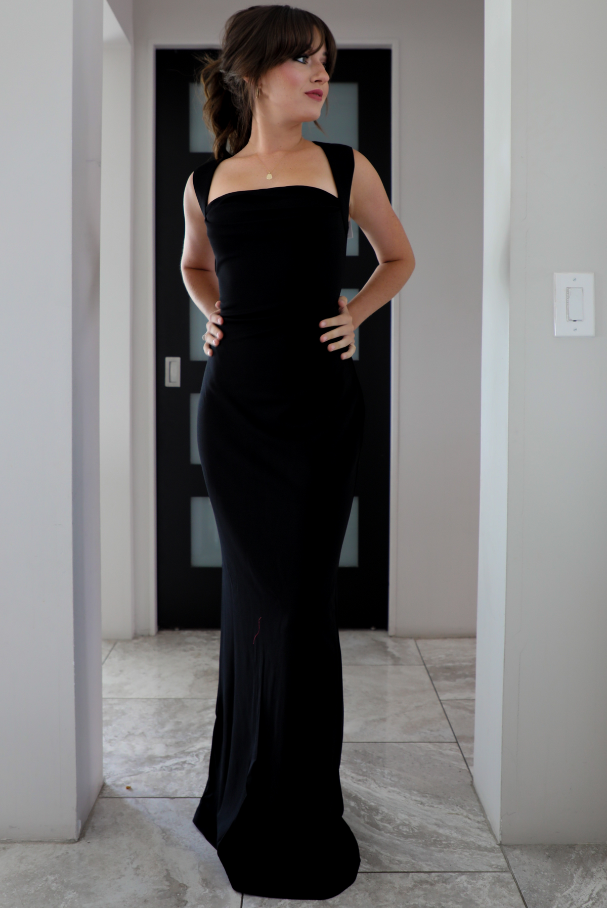Gala Ready Maxi Dress: Black