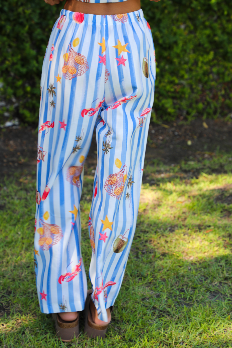 Sandy Beach Set: Blue/White/Multi