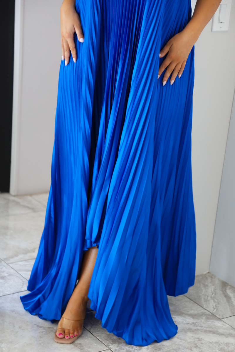 Midnight Dancing Maxi Dress: Royal Blue