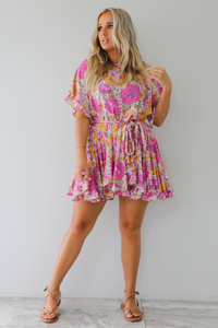 Floral Darling Dress: Pink/Multi