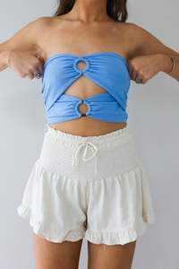 Fit For You Crop Top: Peri Blue