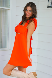 Too Good To Be True Dress: Orange