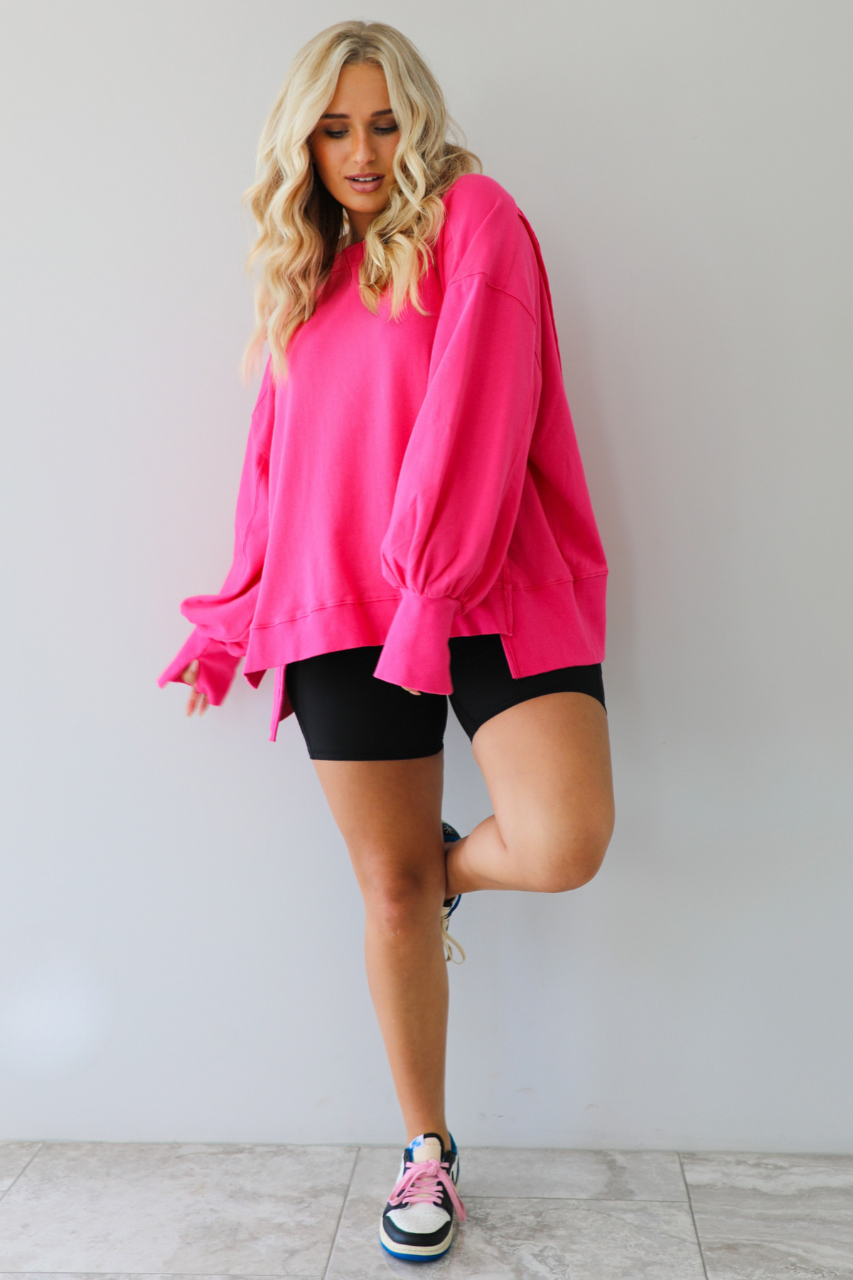 Living Comfy Sweatshirt: Fuchsia