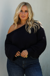 Think About It Sweater: Navy