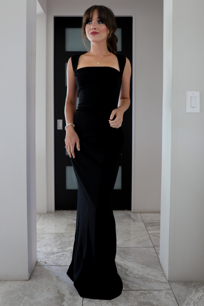 Gala Ready Maxi Dress: Black