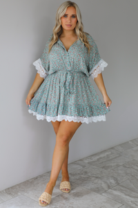 So Many Things Dress: Mint/Floral