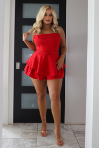 Things I've Done Romper: Red