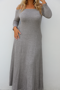 Ready For Fall Maxi Dress: Grey