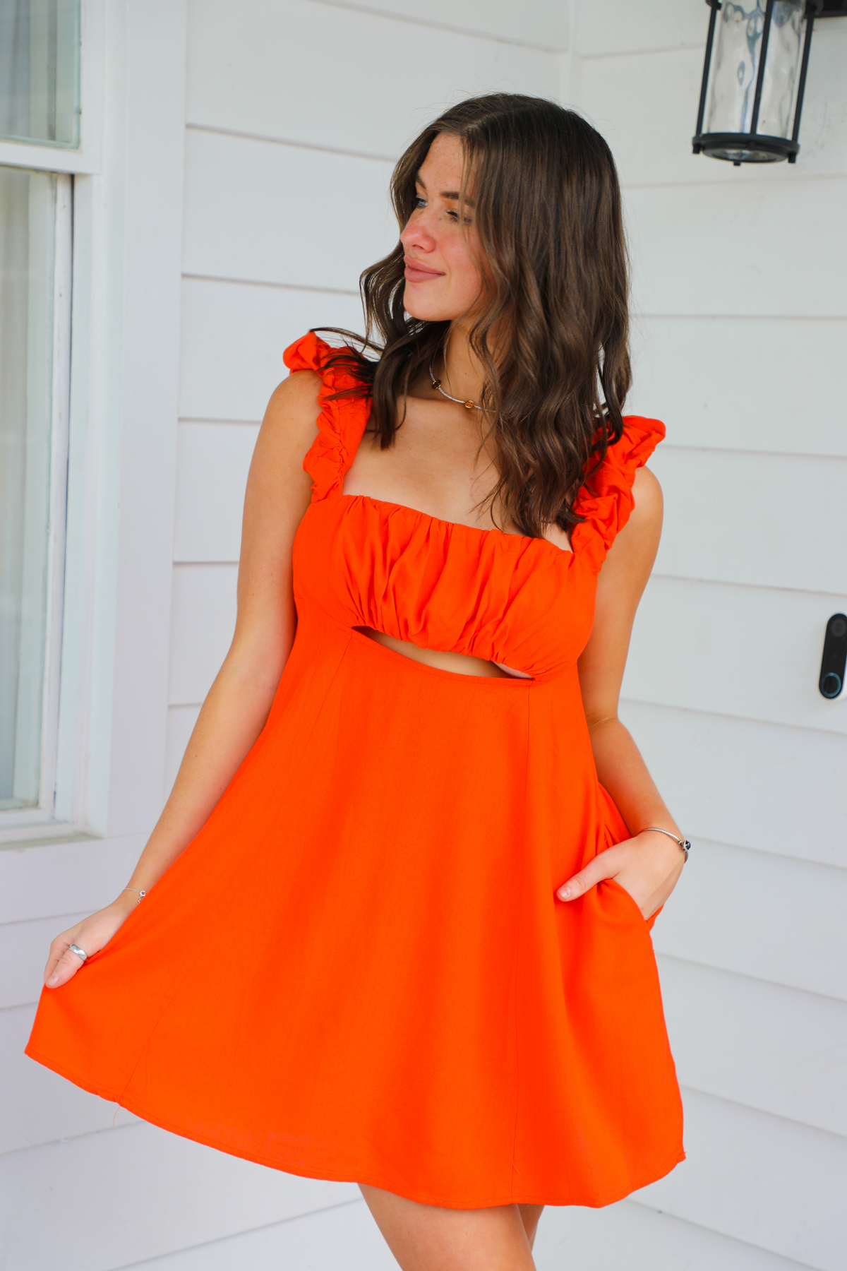 Too Good To Be True Dress: Orange