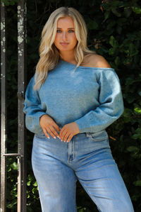 All The Feels Sweater: Blue