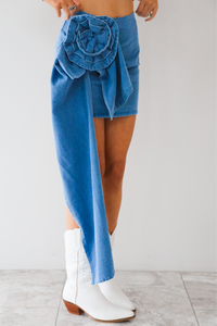 Night In New York Skirt: Denim