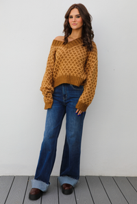 Here & There Sweater: Brown/Tan