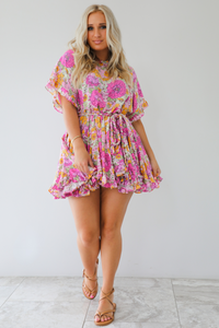 Floral Darling Dress: Pink/Multi