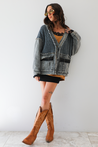 Never Too Cold Shacket: Grey Wash