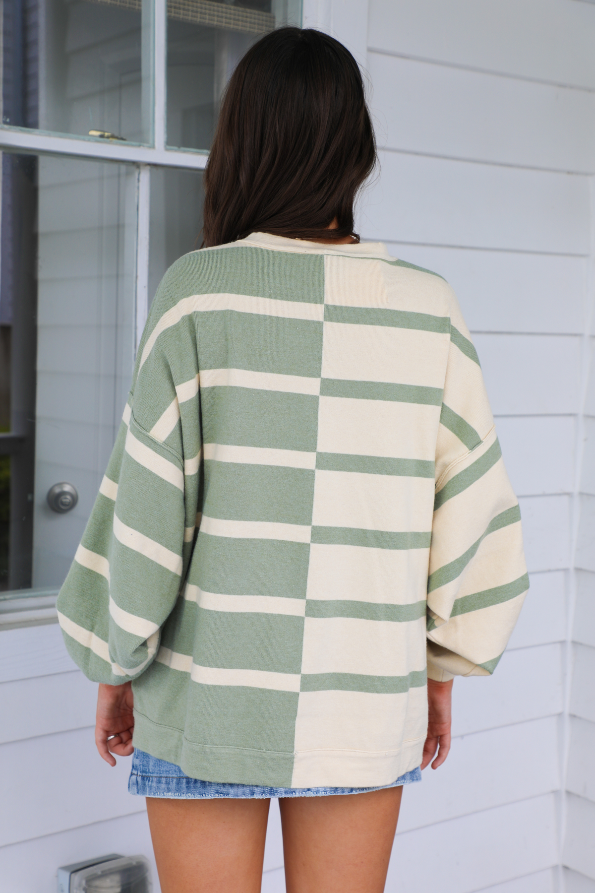 The Little Things Sweater: Sage/Cream