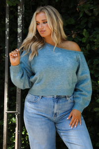 All The Feels Sweater: Blue
