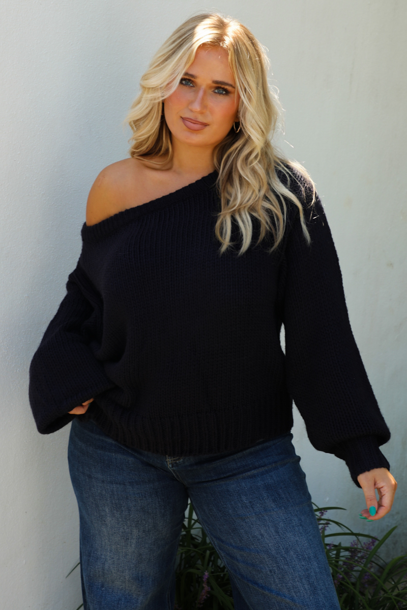 Think About It Sweater: Navy
