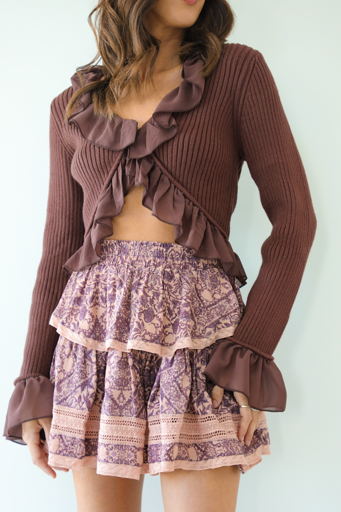 Classic Skirt: Maroon/Pink