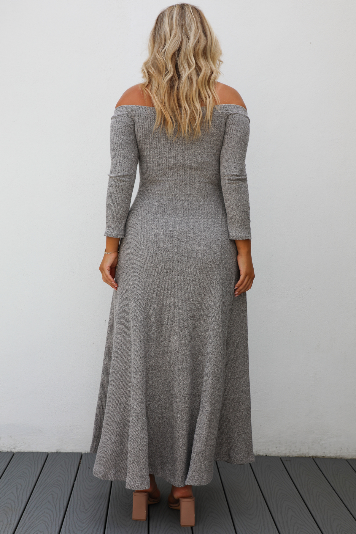 Ready For Fall Maxi Dress: Grey