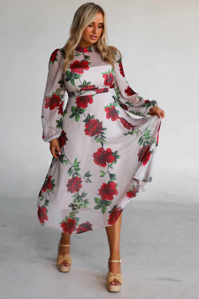 Rose Garden Maxi Dress: Multi/Floral